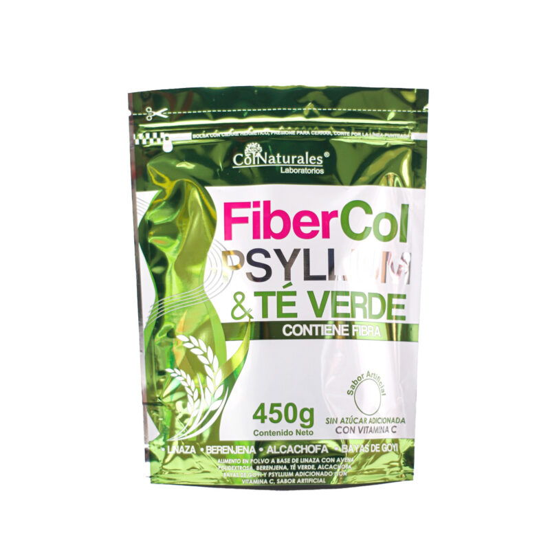 Fibercol Psyli & Té Verde 450 g – Fibra Natural con Linaza